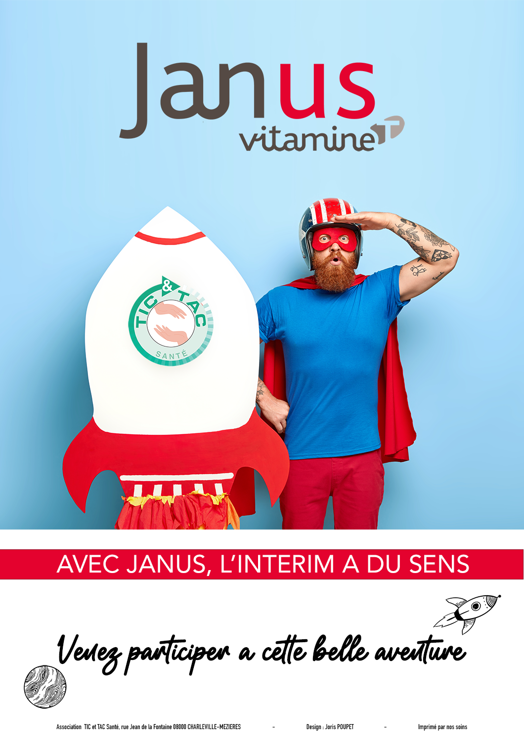 Janus intérim, venez participer à cette belle aventure, mise en page par Joris POUPET